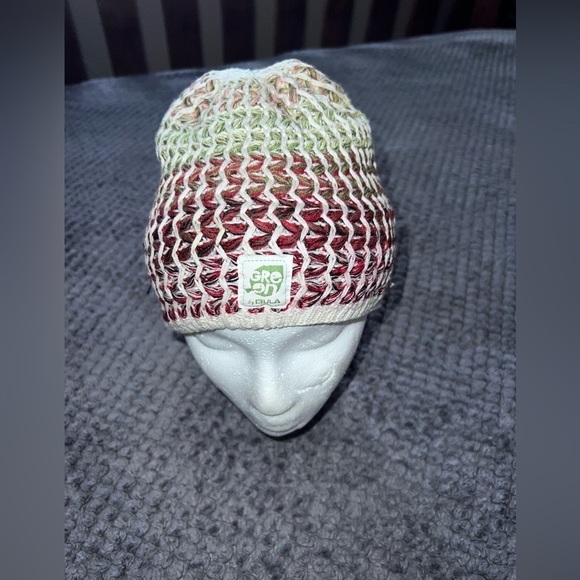 BULA Green Multicolor Wool Blend Knit Beanie Hat - Picture 2 of 10